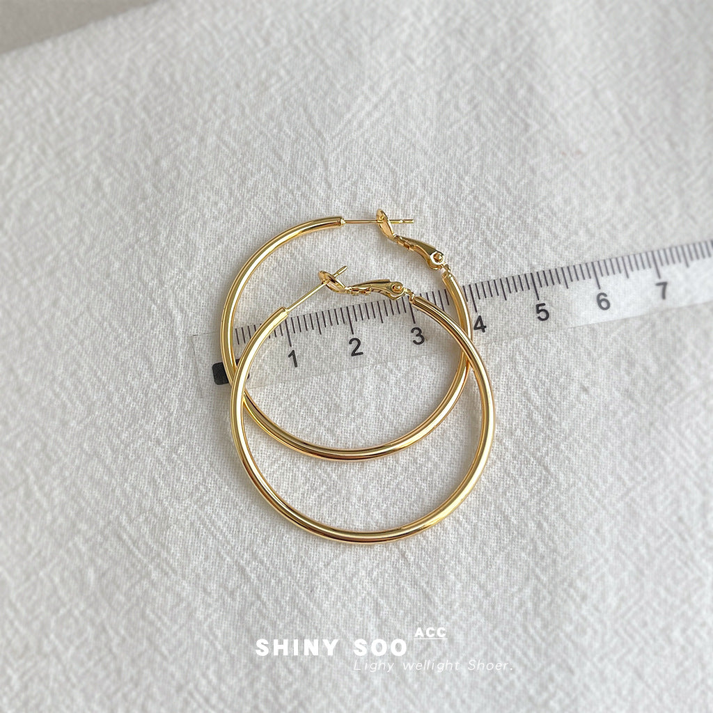 A廠【7120】極簡主義時尚高級感簡約圓大耳環個性小眾ins冷淡風耳飾女
 25.11-3