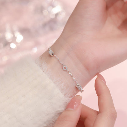 D廠【YC4923SL】足銀S999精緻小蠻腰手鍊女小眾設計高級感百搭輕奢鮮美手鍊
 26.01-1