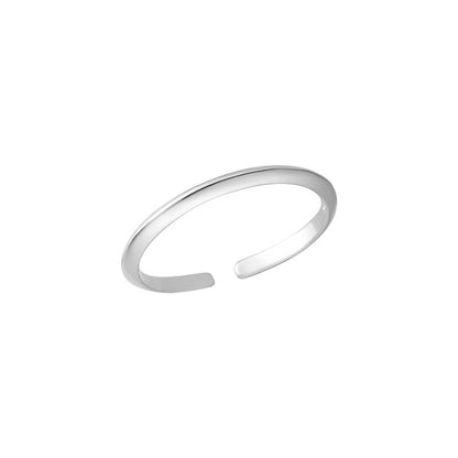 E廠【XDQ8336R】極簡風通體S925純銀素圈戒指女ins冷淡風光面疊戴開口指環潮
 26.03-4