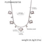 B廠【P1295】超閃5A鋯石字母愛心項鍊跨國時尚新款飾品不鏽鋼材質不掉色 25.08-1