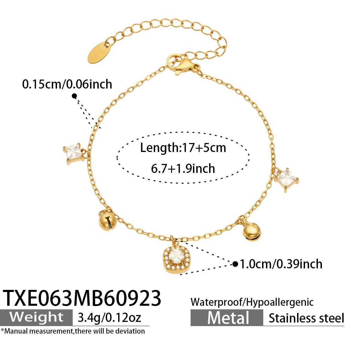 B廠【TXP004】 不鏽鋼方塊鋯石吊墜耳環手鍊項鍊首飾套裝

 26.10-1