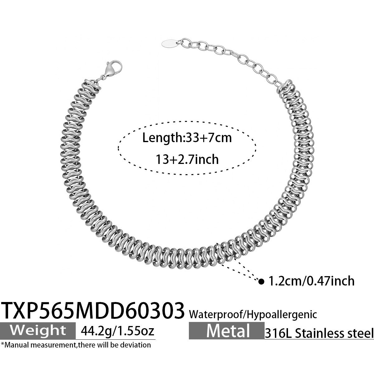 B廠【TXP565】歐美新款手工編織古巴嘻哈項鍊手鍊潮人街舞不鏽鋼18k金飾品套裝
 26.03-2
