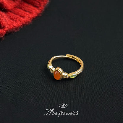 A廠【5484】文藝復古開口可調鍍18K真金加厚保色指環法式新款食指戒 25.02-2