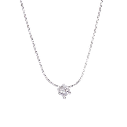 E廠【XDQ2033N】S925純銀輕奢簡約鑽項鍊女迷你鋯石高級感百搭鎖骨鏈
 25.11-4