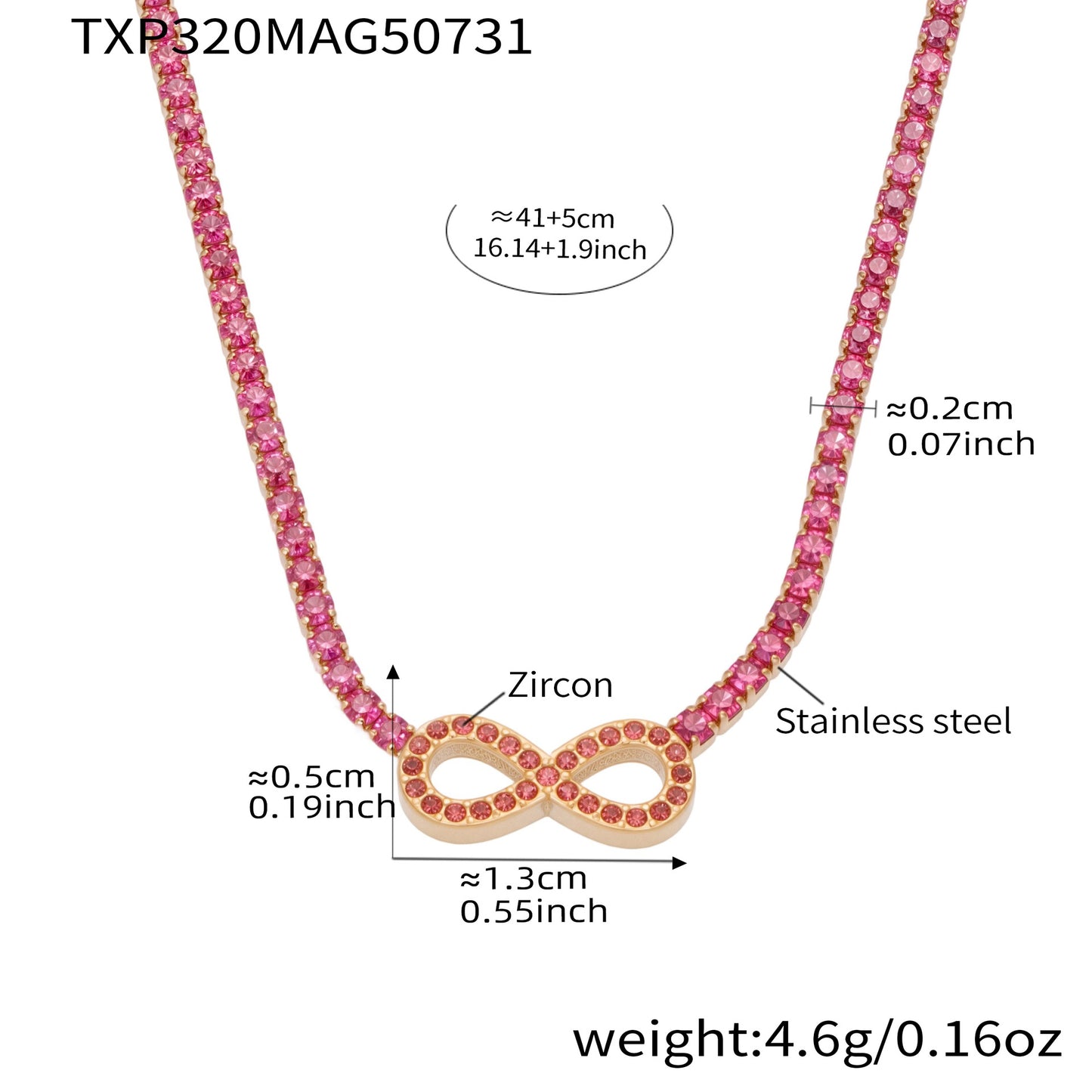 B廠【TXP320】不鏽鋼5A鋯石2mm迷你爪鑽鏈8字耳環手鍊項鍊首飾組不掉色 25.08-2
