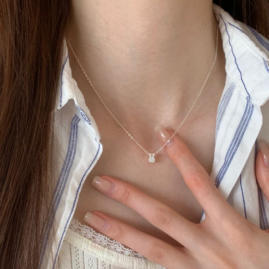 E廠【XDQ0790N】小清新925純銀小兔子項鍊女INS風韓版簡約通勤百搭鎖骨鏈首飾
 26.04-4