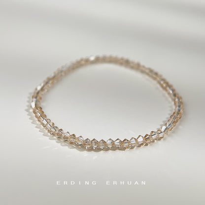 A廠【5628】真的施華洛水晶！實體巨閃巨亮很細節！高級感簡約輕奢風手串手鍊 25.02-4