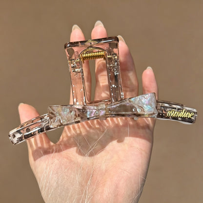 C廠【X576】甜美氣質蝴蝶結抓夾女2026新款鯊魚夾高級感盤髮夾大號髮量大髮飾 26.07-2