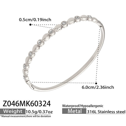 B廠【Z044】歐美高質感鑲5A鋯石細圈卡扣手環組合鍍18k金滿鑽輕奢高質感手環
 26.04-1