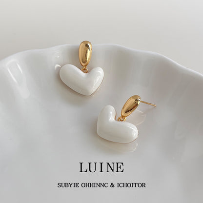 A廠【7108】法式愛心耳環2025新款爆款高級感純銀針耳環女小眾獨特百搭耳飾品
 25.11-3