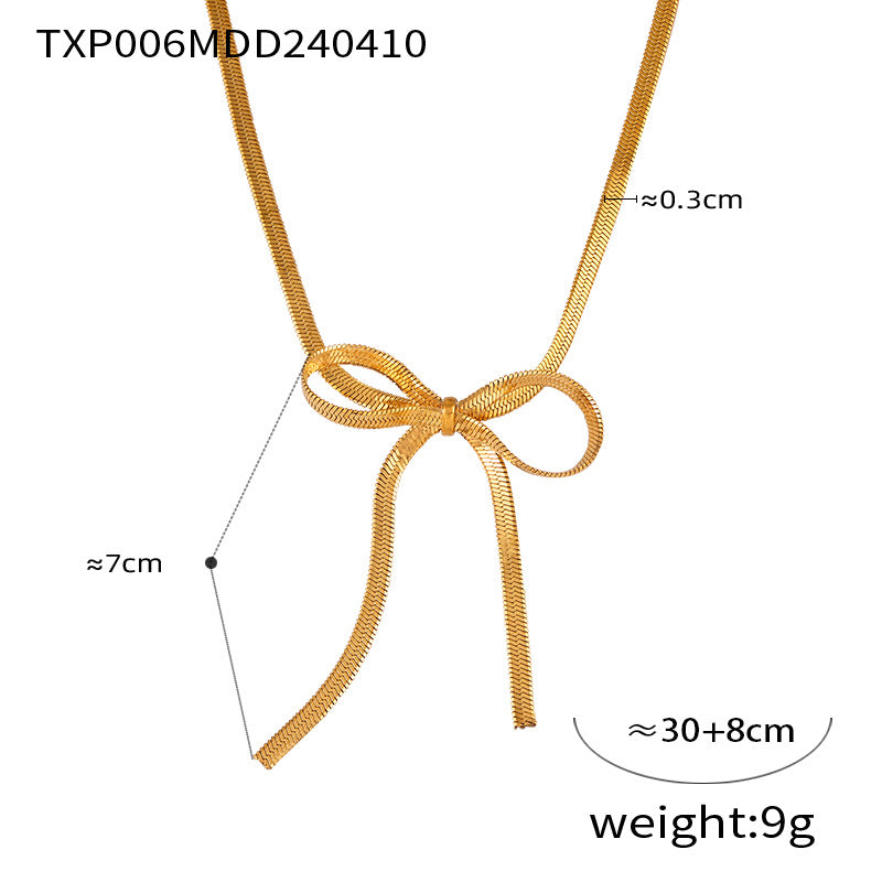 B廠【E006-F006-P006】歐美跨國熱銷BowEarring蝴蝶結飾品小眾金屬ins風設計首飾套裝女 24.04-3