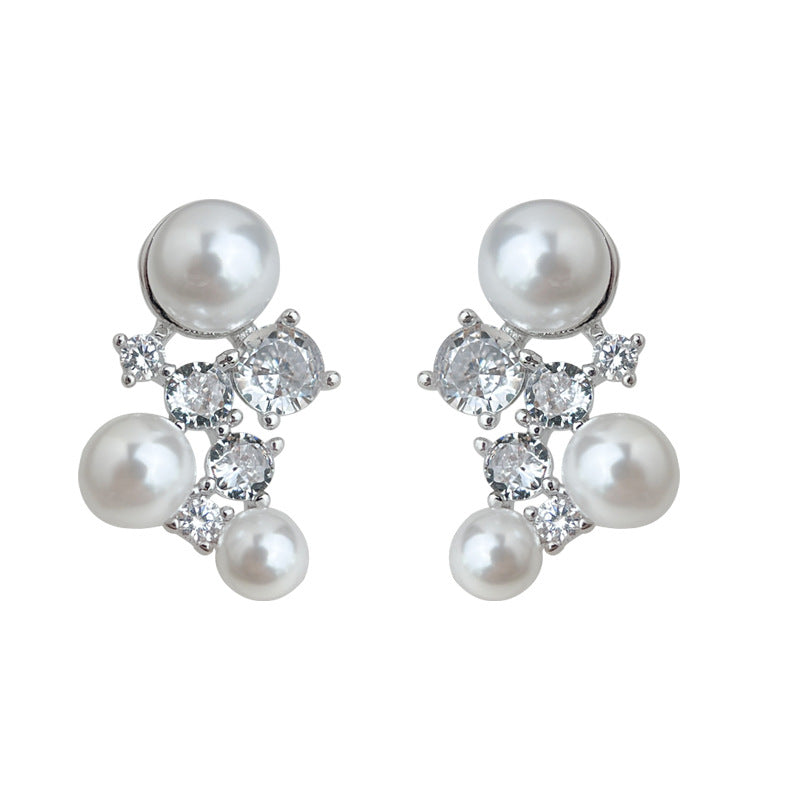 C廠【6331】原創輕奢風微鑲鋯石925銀針星座不規則時尚百搭簡約耳飾耳環
 25.10-3