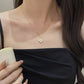 F廠【DQ0931N】精緻高級感S925純銀四葉草項鍊女輕奢愛心鋯石鎖骨鏈 25.07-2