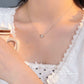 E廠【YC3818N】S925純銀小清新愛心四葉花項鍊女小巧精緻少女感新款頸飾 24.05-3