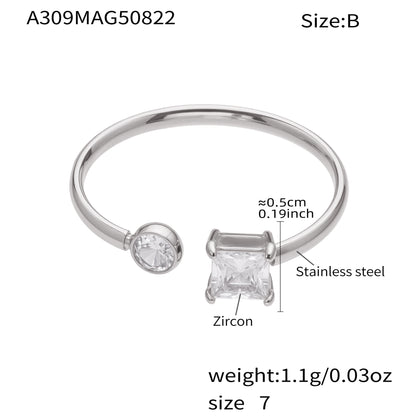 B廠【A309】超閃5A鋯石小鑽尾戒三件組戒指不鏽鋼18k鍍金飾品跨境rings
 25.10-1