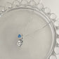 F廠【DQ1705N】簡約小眾不規則感紋理方牌項鍊女S925純銀愛心藍鋯鎖骨鏈ins 25.04-1