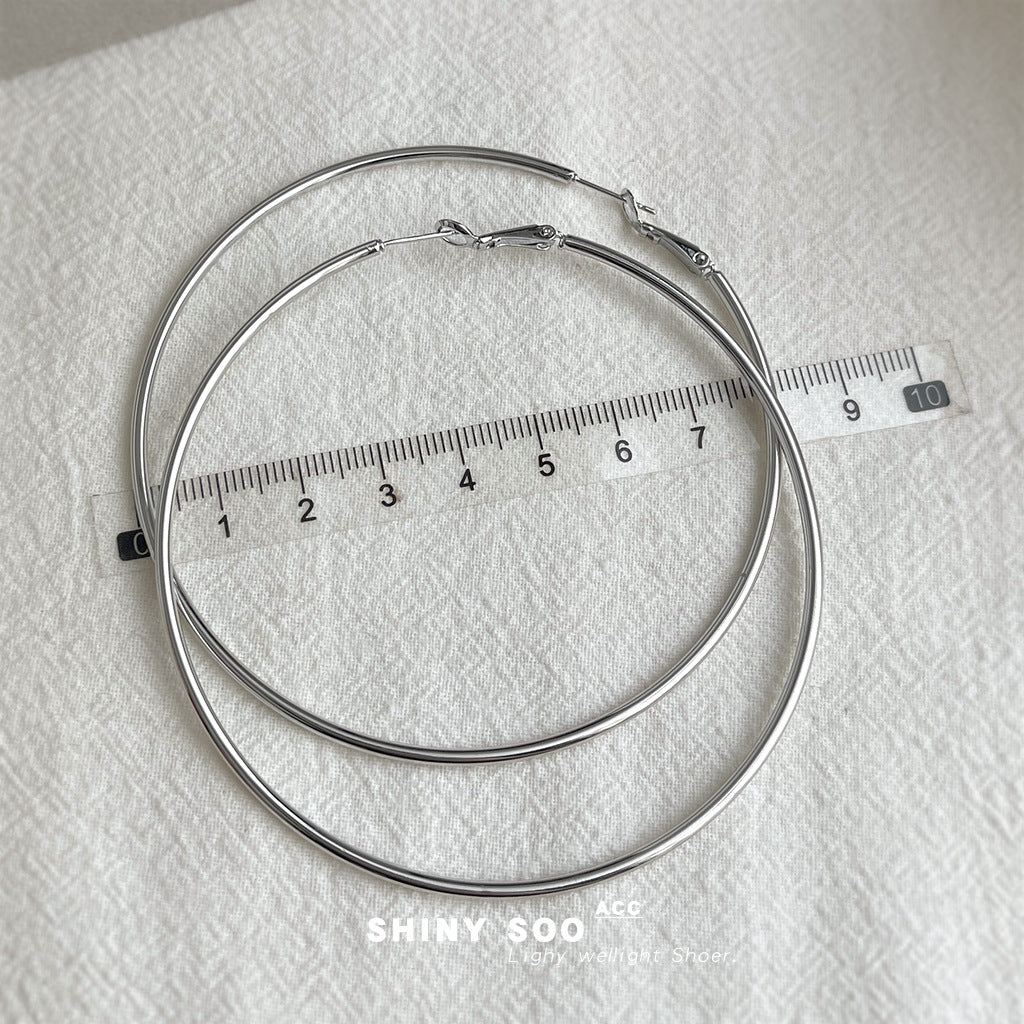 A廠【7120】極簡主義時尚高級感簡約圓大耳環個性小眾ins冷淡風耳飾女
 25.11-3