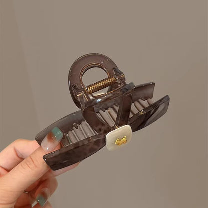 C廠【X84】高品質豹紋小狗抓夾大號高級感鯊魚夾子後腦勺盤髮復古髮夾頭飾女
 26.04-3