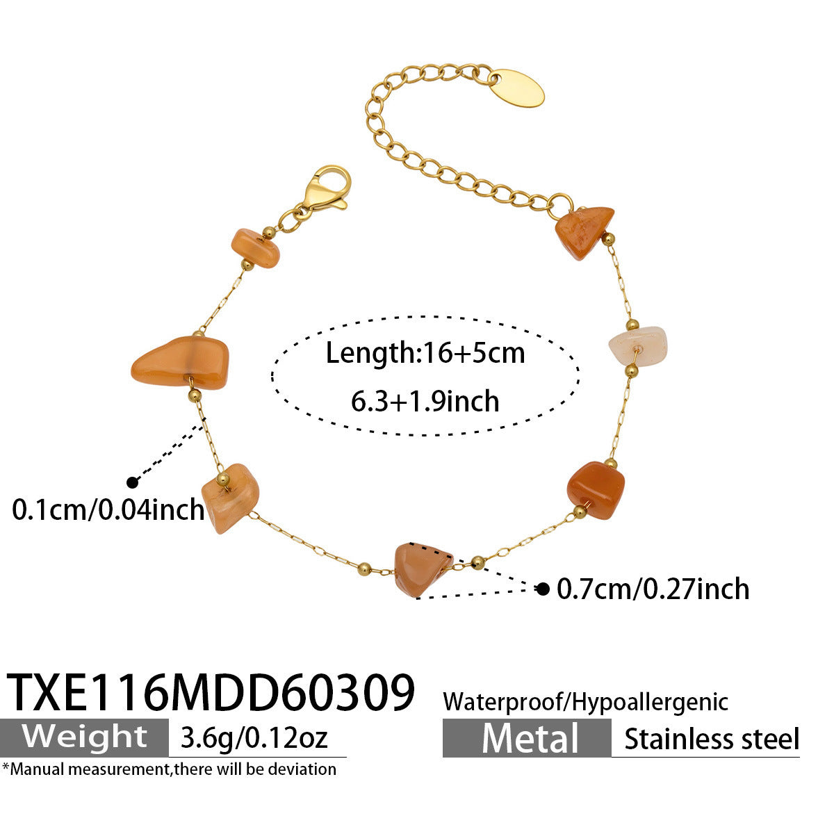 B廠【TXP114】多巴胺彩色小方塊碎石手工製作串珠項鍊手鍊套裝歐美簡約時尚飾品
 26.03-3