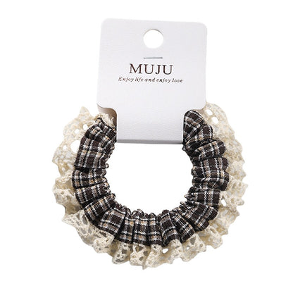 C廠【B482】卡片裝髮飾高級感小香風頭繩氣質蕾絲蕾絲花邊小腸圈皮筋髮圈高馬尾髮繩
 25.10-5「C廠-單筆結帳需滿，NT$500出貨(不含運費)」