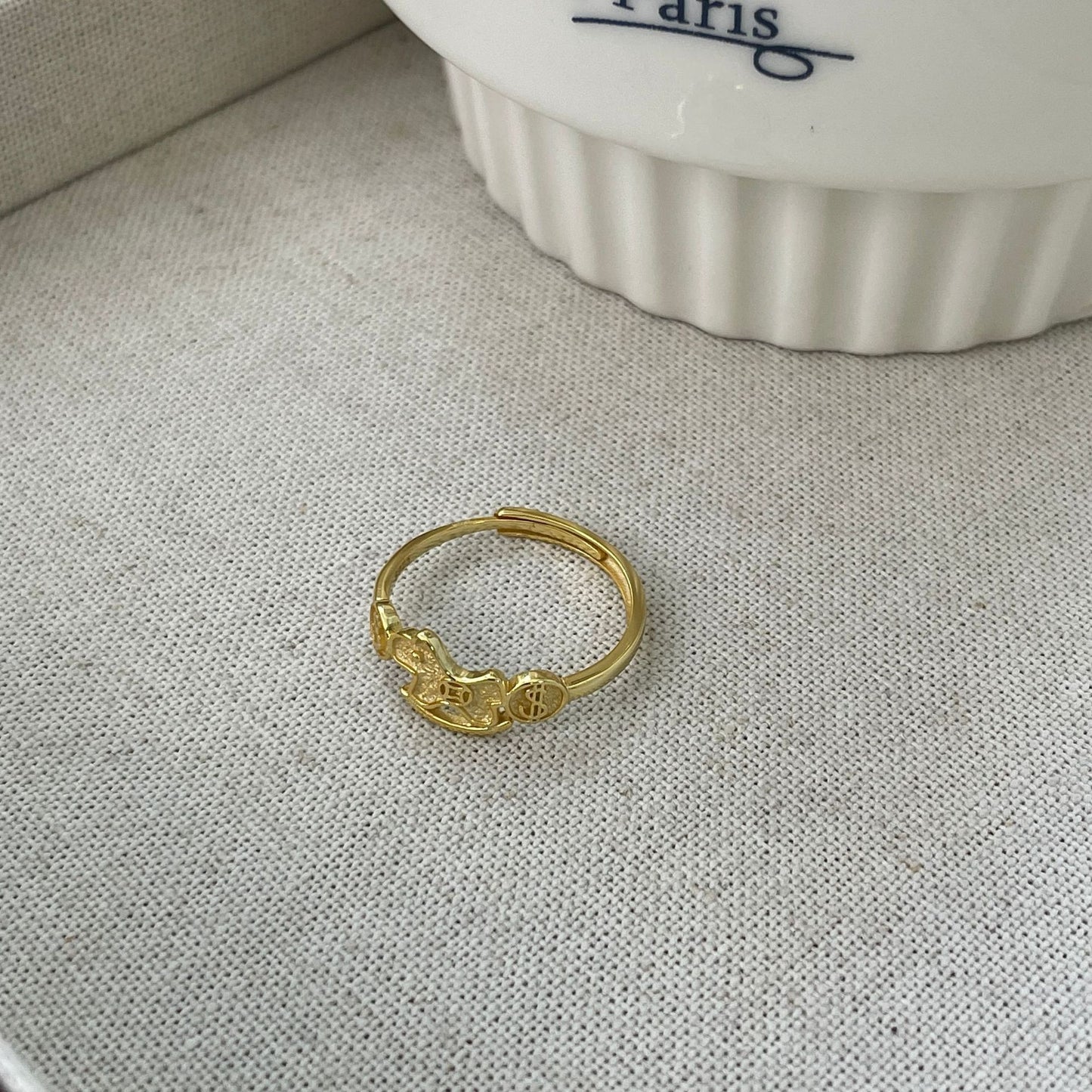 F廠【XDQ8049R】S925純銀小馬銅錢戒指女高級感馬上有錢開口食指戒小紅書爆款
 25.11-2