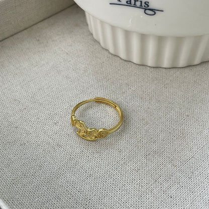 F廠【XDQ8049R】S925純銀小馬銅錢戒指女高級感馬上有錢開口食指戒小紅書爆款
 25.11-2