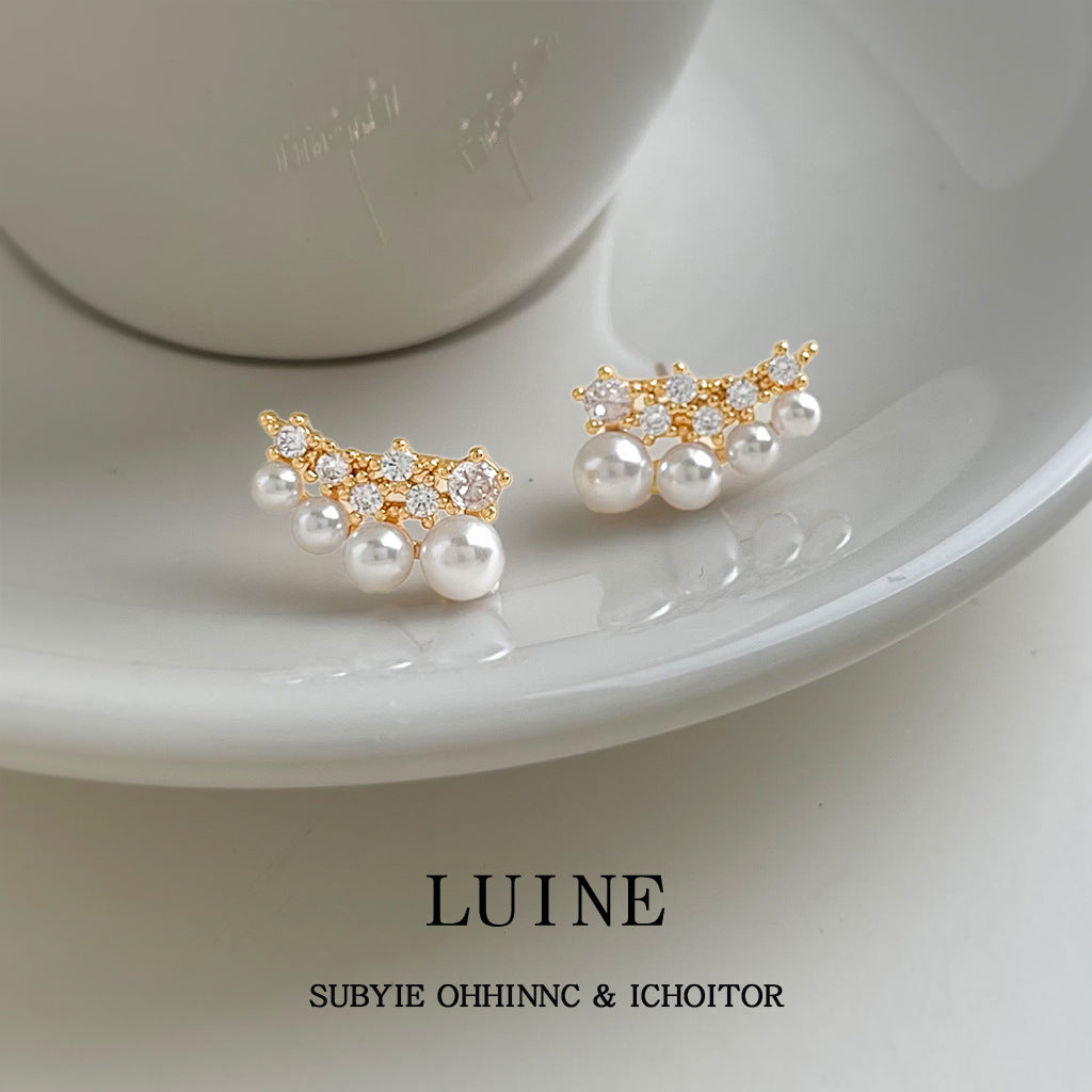 A廠【6042】實物很美~輕奢高級感煙火鋯石耳環女2025新款爆款小眾設計感耳飾
 25.12-1