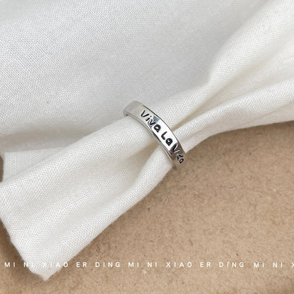 A廠【5990】時尚甜酷風個性小眾設計師款字母鍍真金保色戒指開口可調指環女 25.05-1