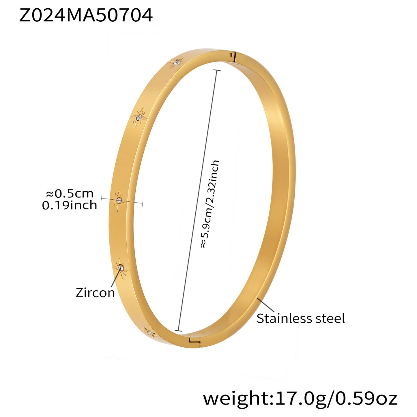 B廠【Z024】跨境新款簡約鈦鋼時尚鑲鑽素圈手鐲女歐美時尚女士手鐲手飾 25.07-2
