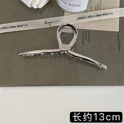 C廠【X193】高品質感字母金屬大號抓夾髮量多通勤百搭冷淡風髮夾鯊魚夾子髮飾
 26.04-5「C廠-單筆結帳需滿，NT$500出貨(不含運費)」