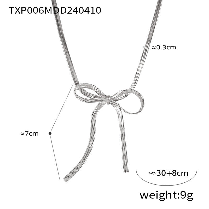 B廠【E006-F006-P006】歐美跨國熱銷BowEarring蝴蝶結飾品小眾金屬ins風設計首飾套裝女 24.04-3