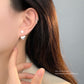 E廠【YC9869E】S925純銀輕奢珍珠愛心後掛式耳環女高級感設計感百搭耳飾 24.02-3