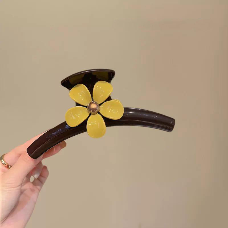 C廠【X130】氣質醋酸花朵抓夾大號女2026年新款高級感後腦勺盤髮鯊魚夾子頭飾
 26.04-3