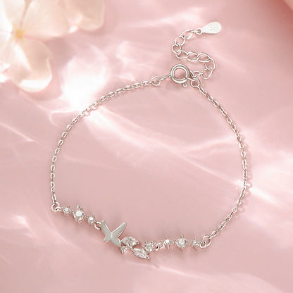 E廠【YC4368SL】S999足銀韓風蝴蝶手鍊女輕奢時尚新款甜美精美清新手飾
 25.10-4