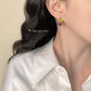 C廠【B-502】手工紫葡萄串耳環清新甜美春夏少女感度假風俏皮紫色水果耳飾銀針 25.04-4