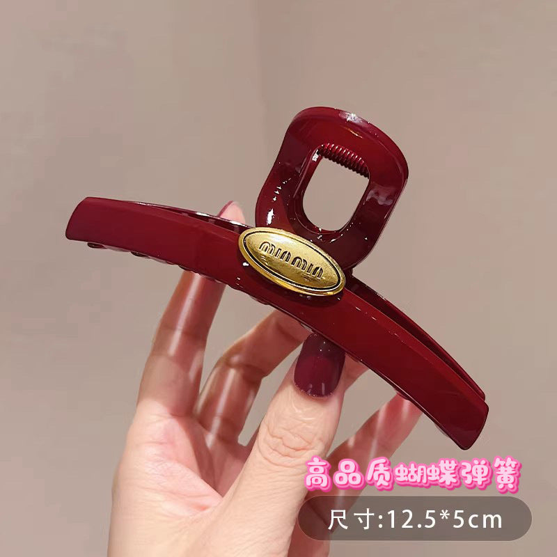 C廠【Y1020】安可拉紅大號抓夾女2024新款高級感髮夾後腦勺高端氣質鯊魚夾頭飾
 26.01-1