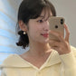 F廠【DQ11137E】S925純銀法式復古圓形仿珍珠耳環女輕奢高級感耳環耳環耳環耳飾品
 25.09-3