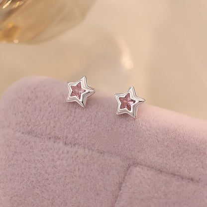 D廠【YC6184E】S999足銀五角星耳環新款簡約小巧精緻設計高級小清新耳飾 25.01-3