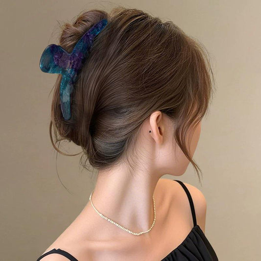 C廠【X116】高級感醋酸暈染中型抓夾女2026新款後腦勺盤髮鯊魚夾髮夾頭飾髮卡
 26.04-3