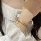 F廠【DQ0369S】天然白水晶太陽石手串女S925銀法棍貓納福牌手環顯白手飾
 25.10-1