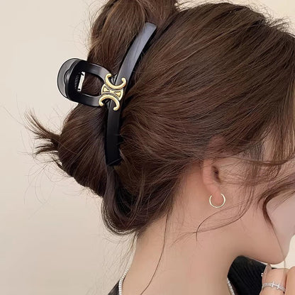 C廠【Y1014】磨砂質感後腦勺盤髮抓夾女大號髮量多高級感鯊魚夾氣質髮夾子頭飾
 26.01-1