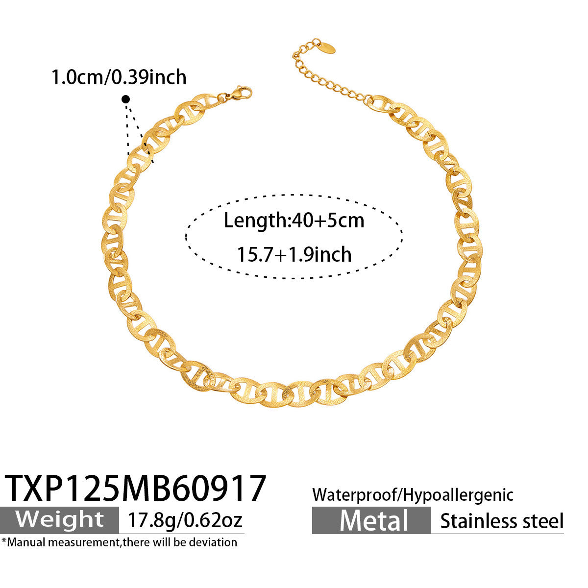 B廠【TXP125】 鏤空日字鏈手鍊項鍊首飾套裝
 26.09-4