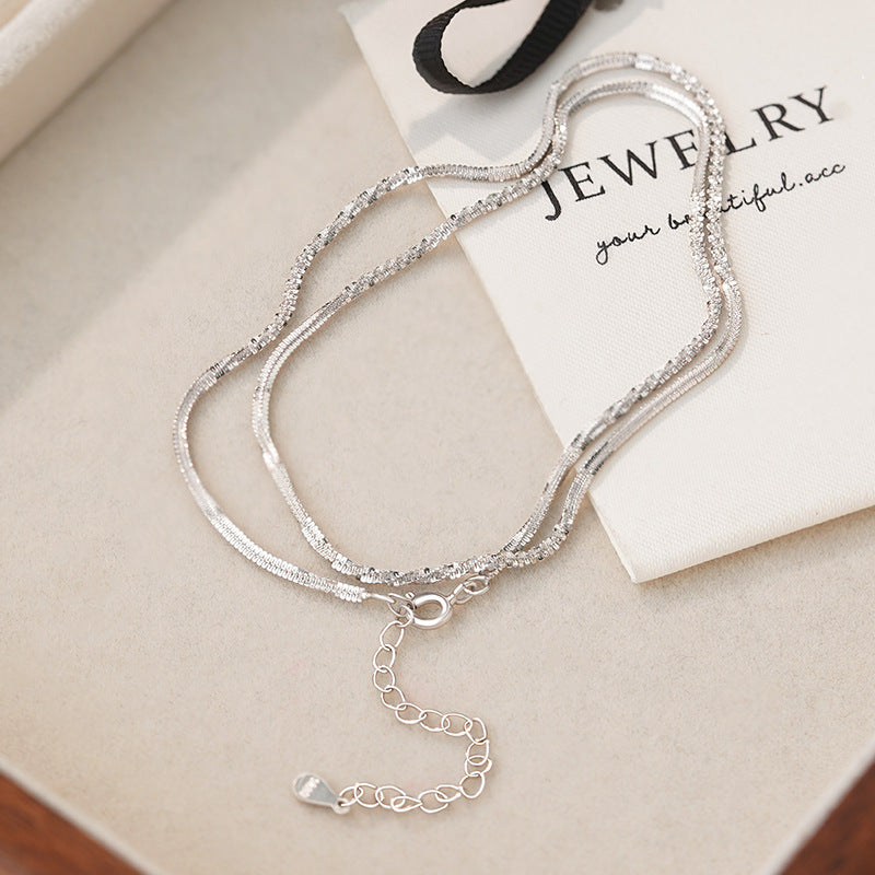 D廠【YC0671N】S925純銀波光粼粼滿天星項鍊輕奢百搭簡約時尚氣質鎖骨鏈
 25.10-3