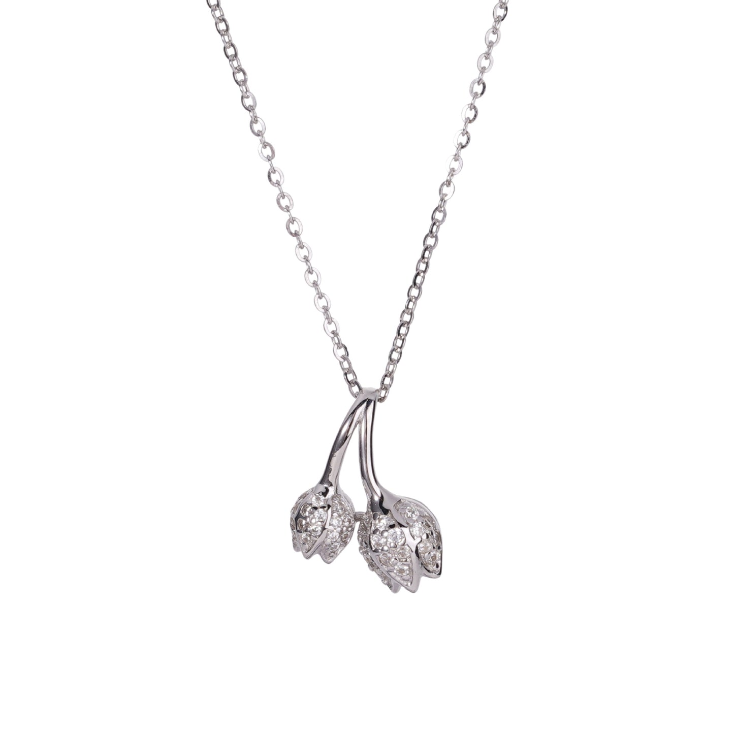 E廠【XDQ0692N】925純銀小清新鬱金香項鍊女輕奢小眾設計感鎖骨鏈通勤百搭款
 26.03-1