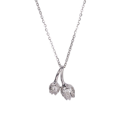 E廠【XDQ0692N】925純銀小清新鬱金香項鍊女輕奢小眾設計感鎖骨鏈通勤百搭款
 26.03-1