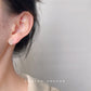 C廠【3555】微鑲鋯石小豌豆電鍍14K簡約迷你可愛銀針耳環氣質個性耳飾 24.01-1