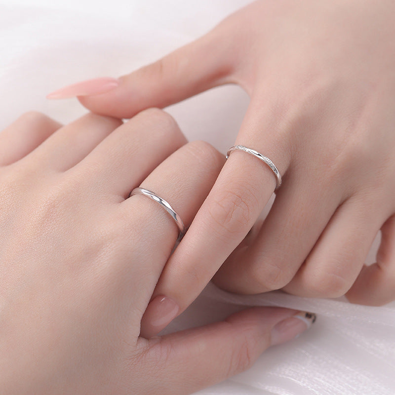 E廠【YC5051R】足銀S999莫比烏斯情侶對戒簡約幾何高級感時尚小眾戒指
 25.11-1