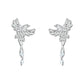 A廠【6854】原創鳳舞~微鑲鋯石925銀針鍍厚銀鳳凰鳥耳環女輕奢風個性小眾耳飾
 25.10-3