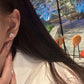F廠【DQ10286E】S925純銀四爪鴿子蛋耳環女精緻高級感橢圓形鋯石百搭幾何耳飾潮 25.07-1