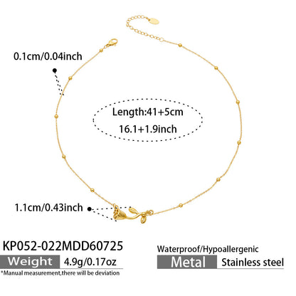 B廠【KP052】不鏽鋼鍍18k金小球鎖多吊墜項鍊組合
 26.10-3